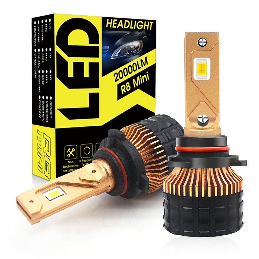 Raych 110w H7 Led Canbus R8 Mini 20000lm Headlight H1 H4 H8 H11 9005 9006 Led Bulb H13 Built Inside for Car 6000k Led H9